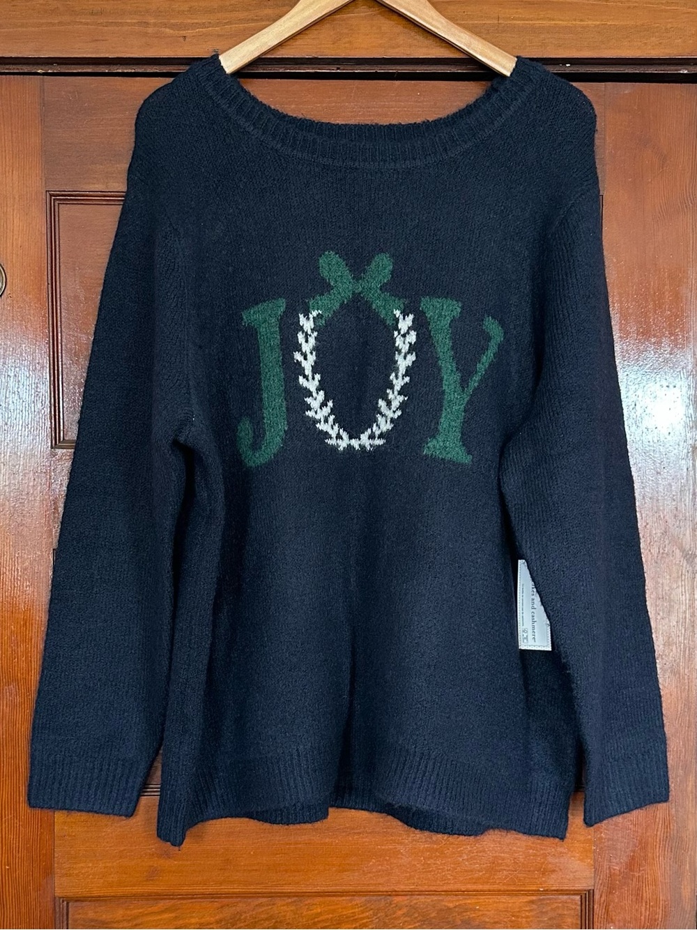 Cupcakes and Cashmere "JOY" Holiday Wreath Christmas Eve Party Sweater Size 2X